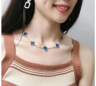 China Fantastic  Van Cleef & Arpels 18k Gold Vintage Alhambra Necklace 10 Motifs for sale