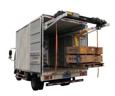 China TRUCK CRANE cargo van truck box cranes and cranes with remote control for sale