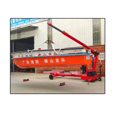 China TRUCK CRANE Fire department and equipment rescue boat lifting and loading tool for sale