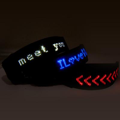 China USB Rechargeable Outdoor Sport Message Display Magic LED Working Flashing Armband 30*3.5cm for sale