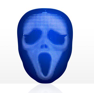 China Other LED Glow Mask, Glowing Face Off Toy Cell Phone APP Powered DIY Words Change Face Halloween Party Costume Dress Up Masquerade for sale