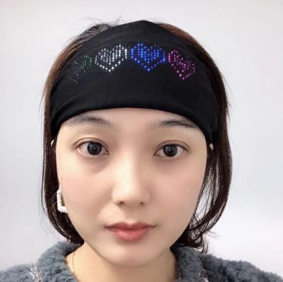 China With App Programmed Led Controlled Main Operating Wrap Logo Custom Sport Headband for sale