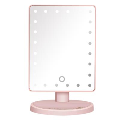 China Hot Selling Lighted Make Up Mirror Led Mirror 24 LED Light Cosmetic Dressing Table Mirror for sale