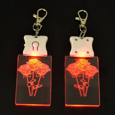 China Best Selling Custom LED Plastic Acrylic Keychain Logo for Promotional Gifts for sale