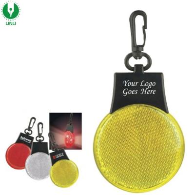 China Light Up Plastic Cheap Reflector Key Chain Light Up Cheap Plastic Reflector Key Chain, Safety Light Key Chain, Led Reflector Key Ring for sale