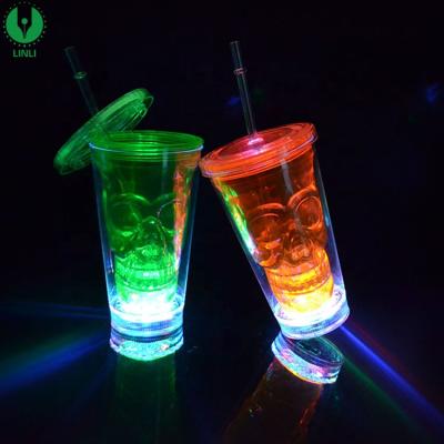 China Party Decoration LED Cups Light Up Drinking Glasses LED Multicolor | fun tumblers LED light glass cups for sale