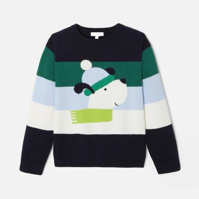 China LeBo Winter Anime Jacquard Pattern Kids Sweater Wholesale Custom Anti-Shrink Cotton And Wool Blend Knit Boy Sweater for sale