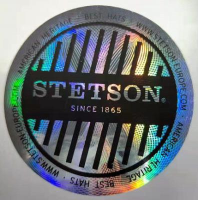 China Anti-counterfeiting hologram sticker with printing rainbow background for sale