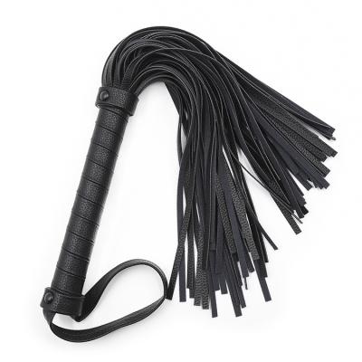 China BDSM Bondage Queen New Toys Black Leather Slave Stripper Whip Hand Punishment Whip PU Bondage Toys Bondage for sale