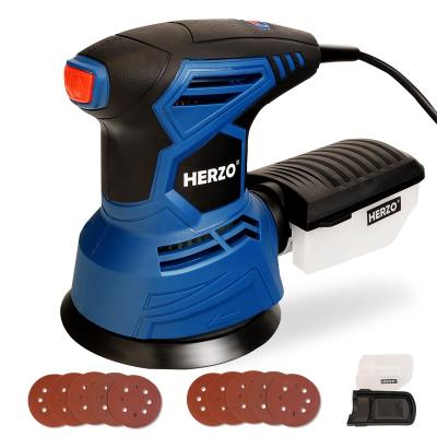 China HERZO Wood Power Electric Rotary Orbital Sander For Polishing Power Tool 350W 125mm for sale