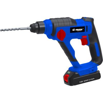 China New Arrival 18V Li-ion Battery 13mm Cordless Rotary Hammer Drill Model HRH13C Steel G-Max: 10mm for sale