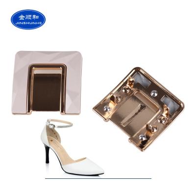 China Durable Custom Flat Metal Bridal Bags Metal School Bag Decoration Accessories Clips Sandal Shoe Heel Accessories for sale