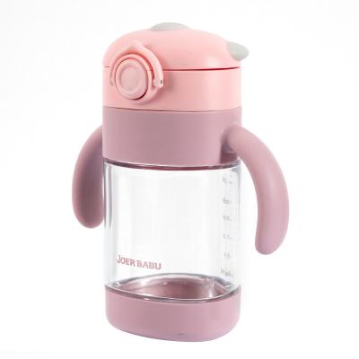 China 2020 BPA Free Baby Cup Children Kids 240ml Feeding Drinking Water Straw Handle Bottle Sippy Training Cup for sale