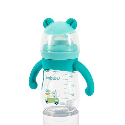 China High Borosilicate Glass BPA Free Glass Baby Feeding Bottle Transparent for sale