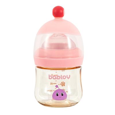 China BPA Free Wide Neck Baby Feeding Milk Bottle 120ml PPSU With Handle for sale