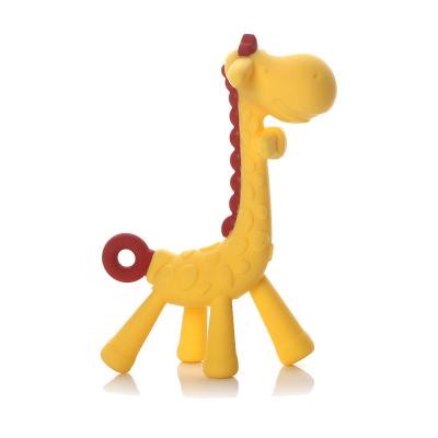 China Soft Non-Toxic Silicone Giraffe Teether Baby for sale