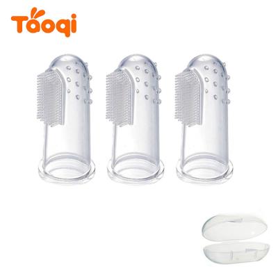 China Wholesale Kids Silicone Baby Toothbrush Infant Silicone Finger Training Toothbrush for sale