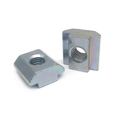 China Industrial Aluminum Automation Installation T Slot Aluminum Profile With Fastener Steel Accessories T Blocking Slotted Slide Nut for sale