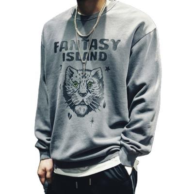 China Vintage Wholesale OEM Anti-pilling Polyester Graphic Long Sleeve T-shirt Men / Cotton Fabric Oversized T-shirt for sale