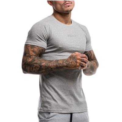 China New Wholesale Soft Spandex Men's Anti-pilling Gym T-shirt Men Short Muscle Shirt Mens Fitness Graphics T-shirt for sale