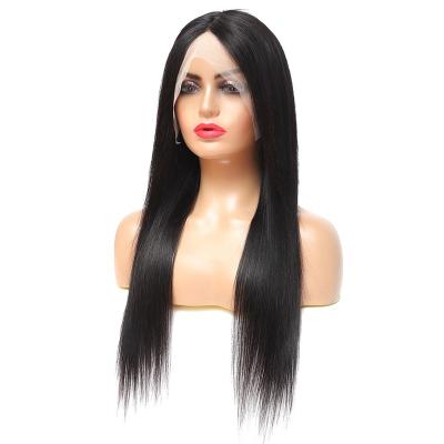 China Long Hairline 150% Density Natural Looking Straight Black Wigs Lace Front Wig For Women 8inch To 28inch Long for sale