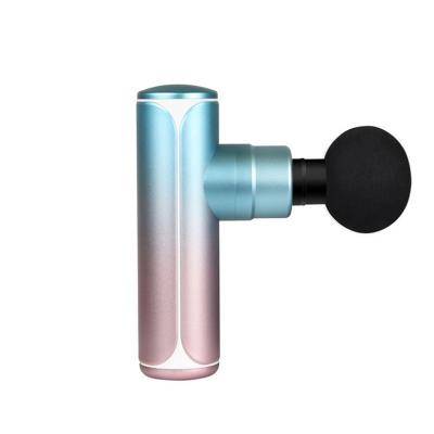 China New Colorful Aluminum Alloy 440g 6-Head Variable Speed ​​Massager 4-speed Pulse Mini Portable 16mm Pain Relief Sports Muscle Deep Massage Gun for sale