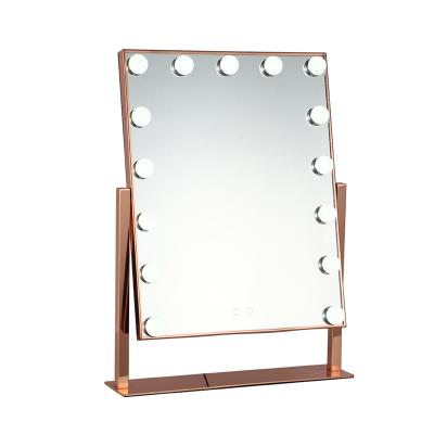 China Hollywood Large Personal Lighted Vanity Lighted Makeup Mirror With Lights 3 Color 