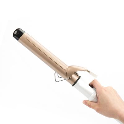 China Professional Digital Curling Iron PTC Ceramic Coating Portable Electric Barrel Curler Wand Hair Salon Styling Tool with LCD Indicator for sale