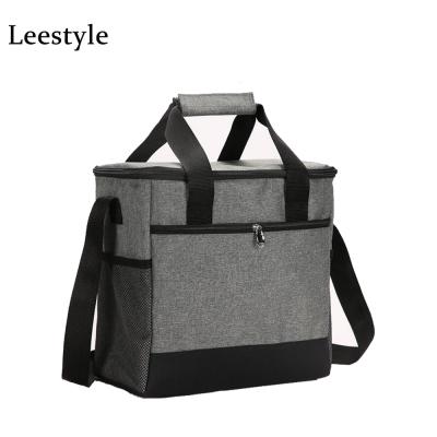 China Gray Large Insulated Cooler Bag Waterproof Durable Travel Proof Perfect Lunch Box Bag Insulated Cooler Bag For Work for sale