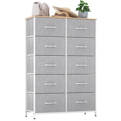 China Maxtown High Quality Adjustable Narrow (Height) White Small Tissue Drawer Unit With 10 Drawers for sale