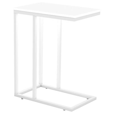 China (Size) Maxtown Adjustable High Quality Small White C Narrow Shaped End Table For Living Room for sale