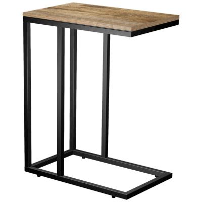 China (Size) Maxtown High Quality Adjustable Narrow Walnut Adjustable Small C Shaped End Table For Living Room for sale