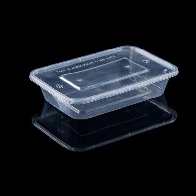 China Freshness Preservation 300pack Black 32oz Plastic Disposable Food Container Rectangular Takeout Lunch Box With Clear Cover for sale