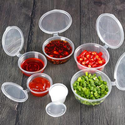 China 3oz Disposable Clear PP Sauce Making Disposable Plastic Cup With PET Lids for sale