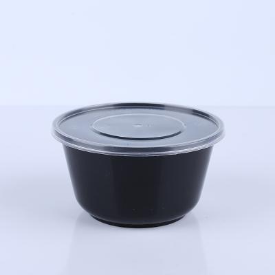 China Wholesale 300ml/10oz Disposable Take Out Food Boxes And Cup Disposable Plastic Round Microwave Food Container for sale