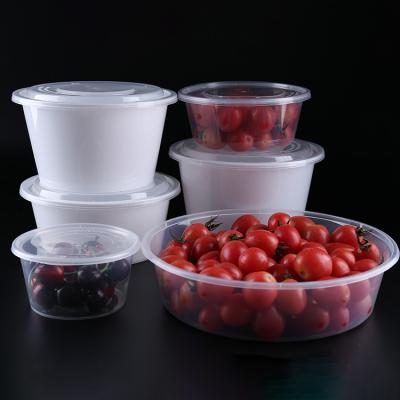 China Freezer 42oz Disposable Clear Grocery Cups Leakproof Round Meal Prep BPA Free for sale