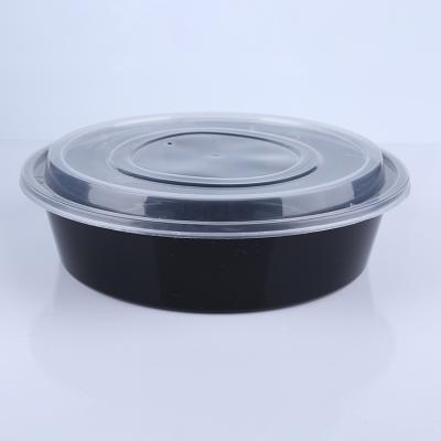 China 2000ml Disposable Food Containers Bpa Free And Clear Round Catering Lunch Plastic Food Containers for sale