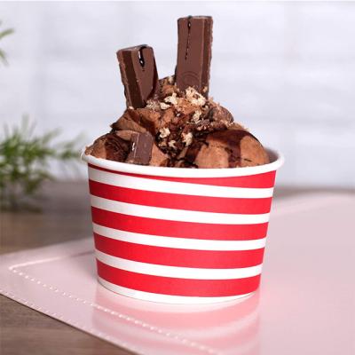 China Recyclable Customized Ice Cream Cups Ice Cream Cup Wholesale Plastic With Lids 4oz 5oz 6oz 8oz 10oz Disposable Paper Bowl Food for sale