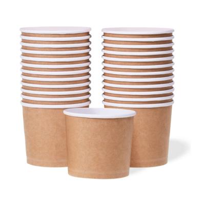 China Wholesale Recyclable 3.5oz Paper Cup Ice Cream Paper Cup With Lid Spoon Custom Printed Paper Cups Ice Cream for sale