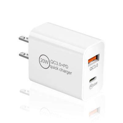 China Mobile Phone PD 20W USB Type C Charger QC 3.0 Fast Phone Charging For iPhone 12 11 For Huawei For Samsung Wall USB Charger To Type C Adapter for sale