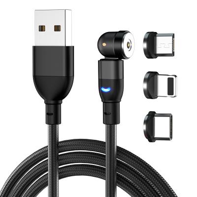 China Amazon Hot 3 In 1 Magnetic Cable 3 In 1 Type C Magnet 1M 2M For Micro IOS Smartphone Charging Micro 540 USB Charger for sale