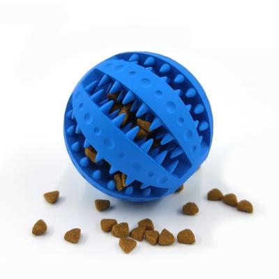 China Newest Sustainable Pet Bite Exercise Ball Food Treat Feeder Chew Toys Balls For Dogs for sale