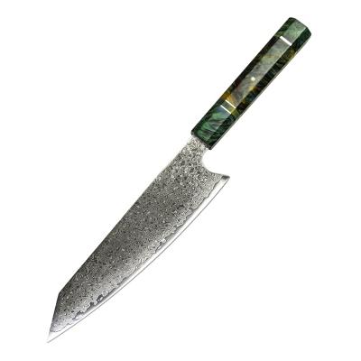 China Sustainable 8 Inch Damascus Knife With Stablilize Wood Handle Damascus Steel Chef Knives Kitchen Knives for sale