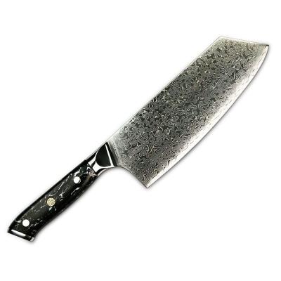 China Viable Japanese Damascus Kitchen Knife Hogs Steel Knife With Stone Handle for sale