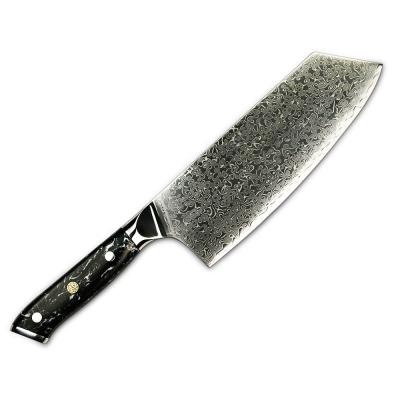 China Sustainable Japanese vg10 Damascus steel nakiri knife cleaver knife with TURQUOISE HANDLE BOTTLES for sale