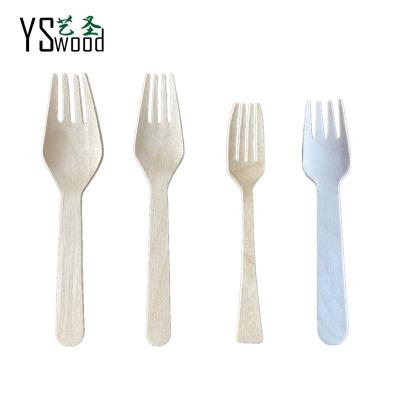 China Disposable Eco Friendly Biodegradable Dessert Fork Disposable Wooden Fork Cake Fork Cheap for sale