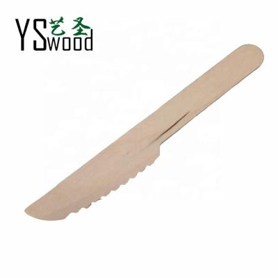 China Disposable Eco Friendly Biodegradable 4.7'' 12 cm Disposable Wooden Butter Dessert Knife for sale