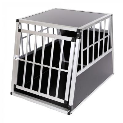 China Aluminium dog pet cage transport crate car travel carrier box 66x90x69,5 cm for sale