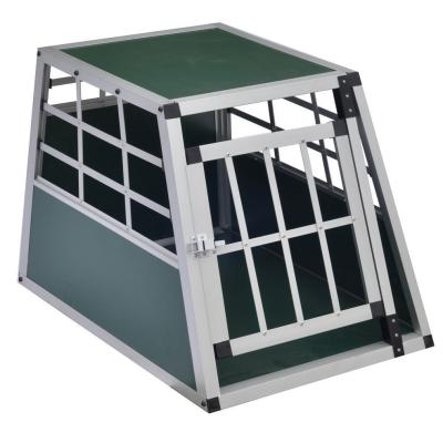 China Lockable Pet House Dog Puppy Cage Carrier Kennel Aluminum Car Transport CrateZX546 for sale