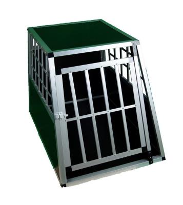 China Aluminum Lockable Pets Dog Cat Puppy Vehicle Transport Travel Crate Carrier Cage 65x90x69.5cm for sale